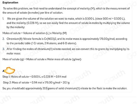 Solved: You need to make an aqueous solution of 0.228 M chromium(II ...