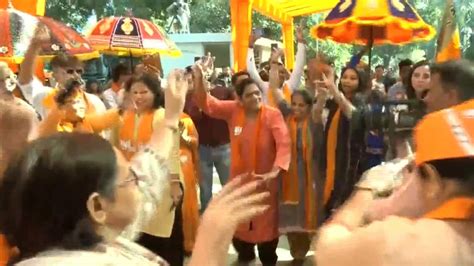 Bjp In Gujarat Election 2022 Celebrations In Bjps Gandhinagar Office