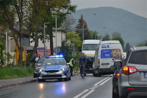 Gorlice Stłuczka na Kościuszki w potężny korek w mieście Na miejscu