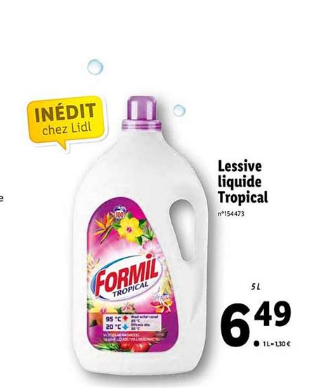 Promo Lessive Liquide Formil Tropical Chez Lidl ICatalogue Fr