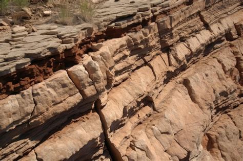 Premium Photo Closeup Of A Fault Line Showing The Rough And Jagged