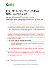 John Wass Video Hormones Docx Cpalms Perspectives Videos Note Taking