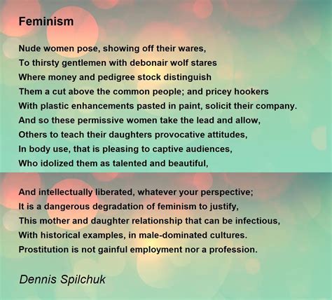 Feminism - Feminism Poem by Dennis Spilchuk