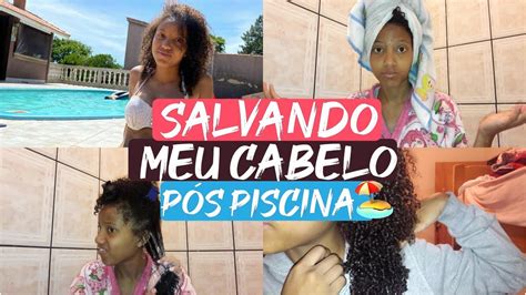 Salvando Meu Cabelo Depois Da Piscina Youtube