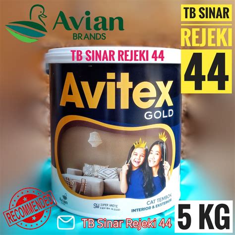 Jual GOJEK GRAB GALON 5 KG NEW AVITEX GOLD CAT TEMBOK INTERIOR