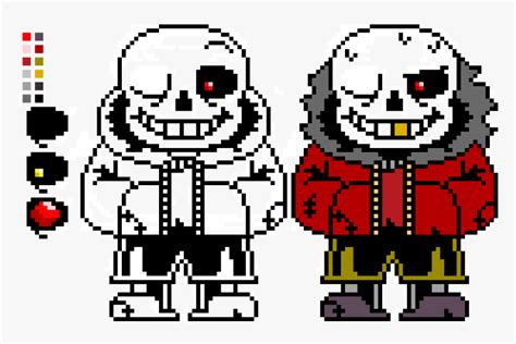 Underfell Sans Pixel Art Grid