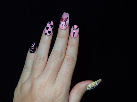 Kuromi And My Melody Inspired Pressons Anime Nails Cute Press On Etsy