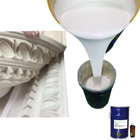 RTV2 Liquid Silicone Rubber To Make Gypsum Cornice Concrete Mold High