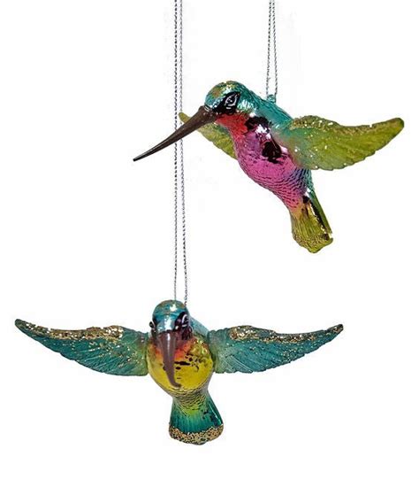 Glass Hummingbird Ornaments | Katherine's Collection Christmas Bird - TheHolidayBarn.com