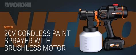 Worx Nitro WX020L 20V Cordless Paint Sprayer Power Share With Brushless