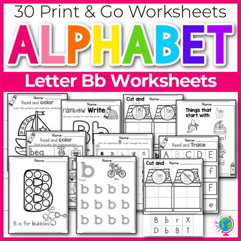 Alphabet Worksheets: Letter B - Life Over C's Club