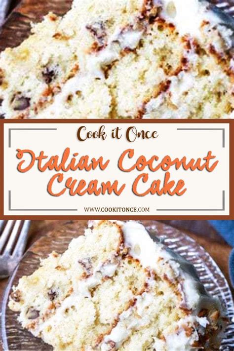 Italian Coconut Cream Cake Recipe