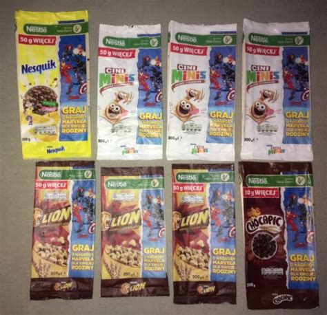 Nestle Chocapic Nesquik Cini Minis Lion Marvel Xbox Set Of Bags For