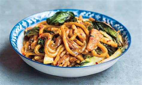 Wok Charred Udon Noodles With Chicken And Bok Choy Recipe James Beard