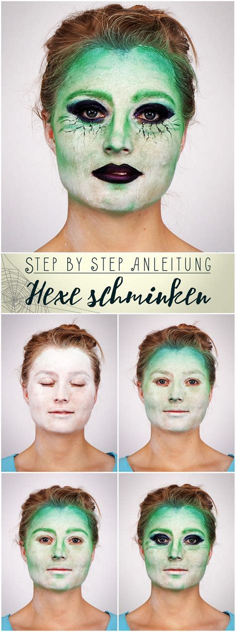 Schaurig Sch Nes Hexen Make Up Mit Anleitung Hexe Schminken