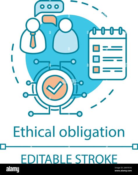 Ethical Obligation Concept Icon Business Ethics Idea Thin Line