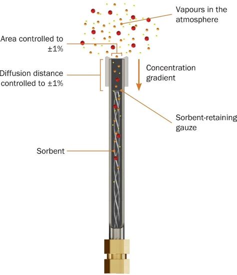 Fig B1 Schematic Of A Td Sorbent Tube Being Used To Sample Diffusively