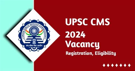 Upsc Cms Vacancy Out For Posts Apply Process Salary