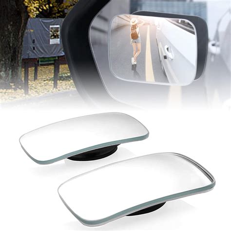 ROOTE Blind Spot Mirrors 2PCS HD Rotatable Waterproof Convex Mirror