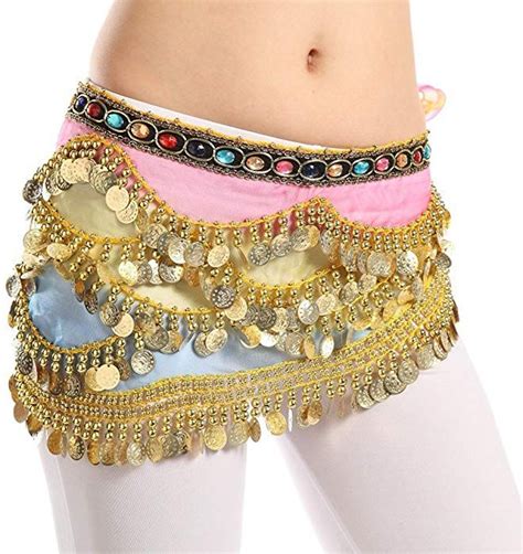 Wuchieal Women S Triangular Belly Dancing Hip Scarf Wrap Skirt With