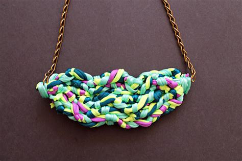 Diy Fabric Necklace · How To Make A Fabric Necklace · Jewelry On Cut