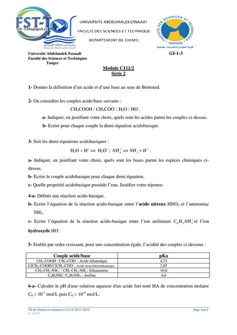 Solution Chimie Des Solutions Exercices Corrig S Studypool