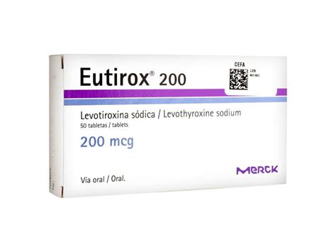 Comprar Eutirox 200mg 50 Tabletas Caja Precio Indicado Por Unidad