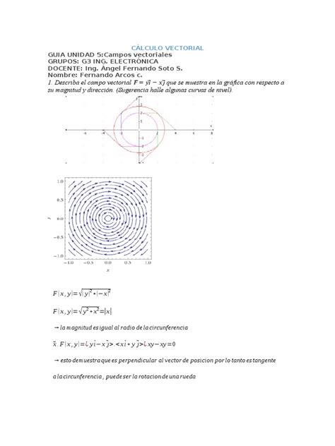 Guia 5 Calculo Vectorial Pdf Vector Euclidiano Integral