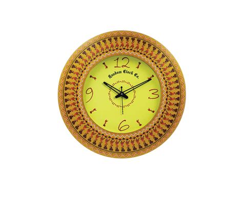 Buy Battery Operated Yellow Ancient Classic And Decorative Wall Clock At 31 Off Online Wooden