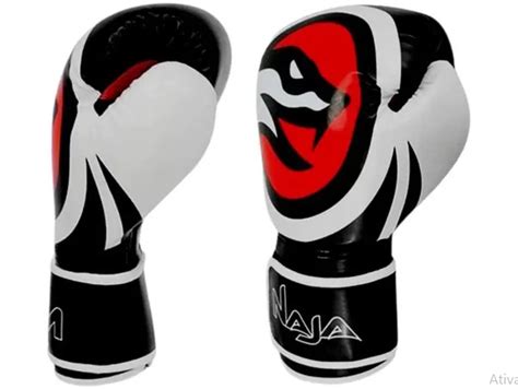 Kit Luva Boxe Muay Thai Naja Opp Bandagem Bucal Shiroi Bh Kimonos