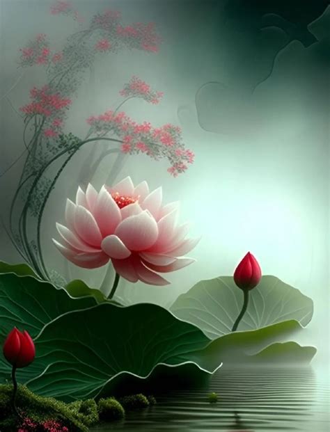 Pin By 🌹candy🌹 On M 美圖~花 Flower Art Painting Flower Prints Art Lotus Flower Art