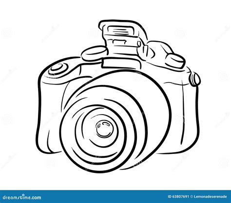 Dslr Camera Digital Vector One Continuous Single Line Drawing