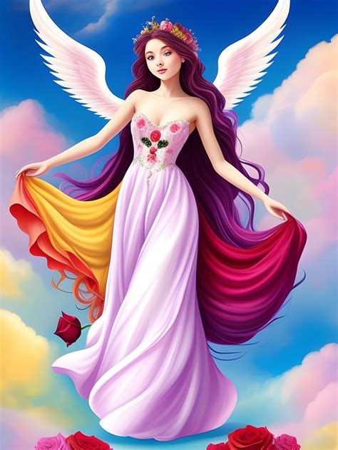 Pin By Velma Hillie On Angels Angel Images Angel And Devil Colorful