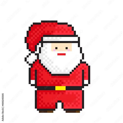 Santa Claus Pixel Art Vector Picture Stock Vector Adobe Stock