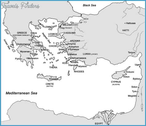 Mycenae Map - TravelsFinders.Com