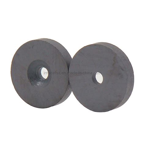 Hard Sintered Rare Earth Permanent Countersunk Ring Ferrite Magnet