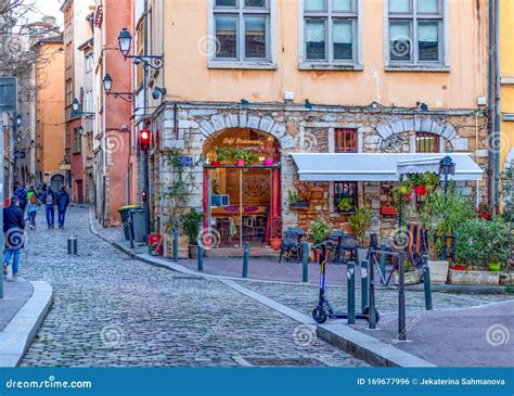 Street of Lyon Old Town, France, Europe Editorial Photo - Image of cloud, european: 169677996