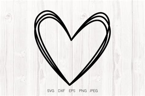 Sketch Heart SVG, Scribble Heart SVG, Va Graphic by VitaminSVG ...