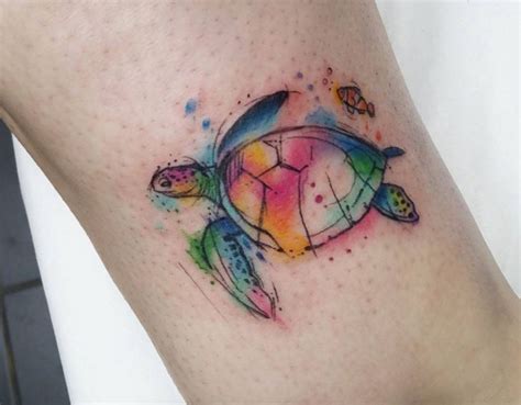 Watercolor Turtle Tattoo Designs, Ideas and Meaning - Tattoos For You