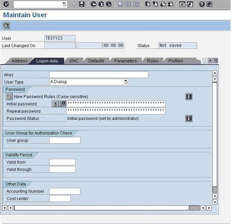 Sap Basis Tutorials How To Create A User In Sap