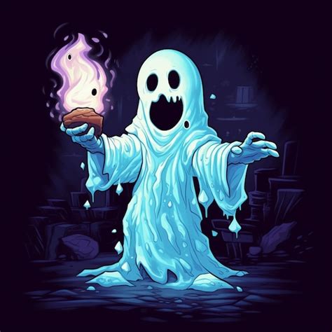 Premium Photo Arafed Ghost Holding A Lit Candle In His Hand Generative Ai