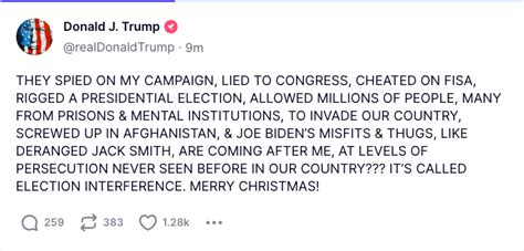 Trump with a 'Merry Christmas' message for the country : r/richguysayswords