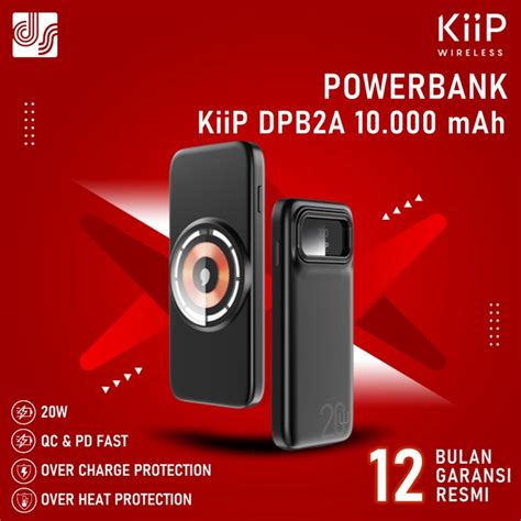 Jual KiiP Wireless DPB2A Powerbank Magnetic Magsafe 20W Fast Charging