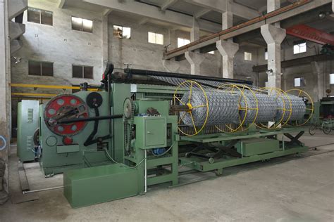 Automatic Gabion Wire Netting Machine Width 4300mm PLC Control 22kw