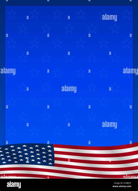 Vector illustration of USA flag with stars on a blue background Stock ...