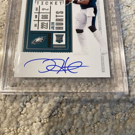 Panini Contenders Jalen Hurts Rc Auto Bgs Auto Ebay