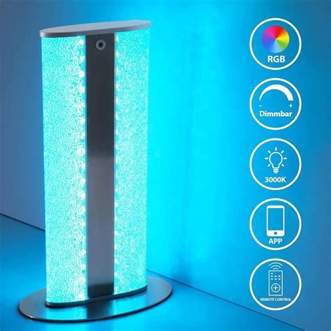 Lampe De Table Led Intensit Variable K Wifi Cristal Rgb