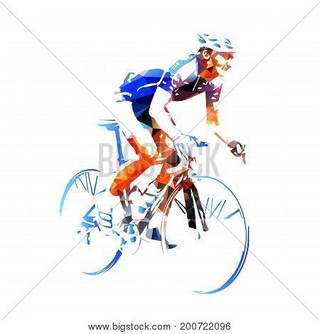 Road Cyclist Abstract Vector Photo Free Trial Bigstock