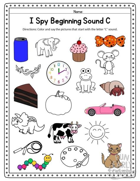 I Spy Phonics Worksheets