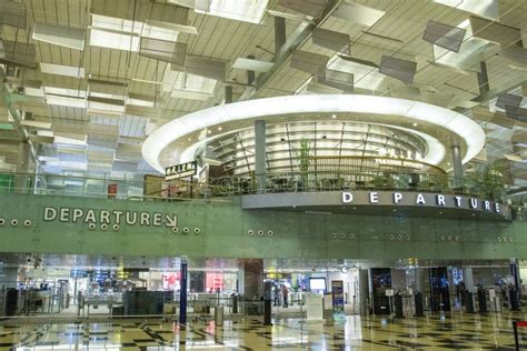 Departure Hall In Terminal 3 In Changi Airport Singapore Editorial